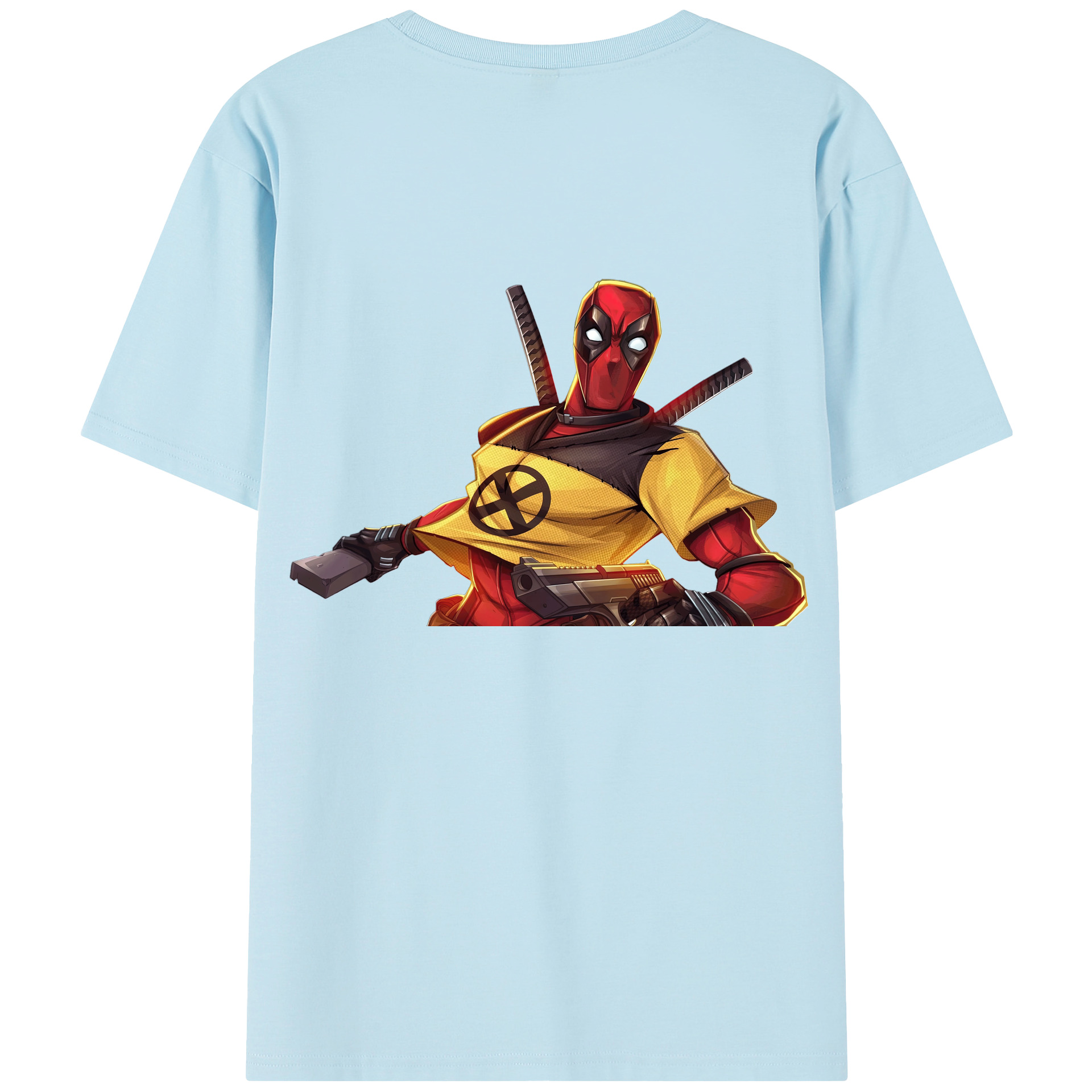 （画像用） Deadpool デッドプール 綿100％半袖Tシャツ（背面プリント）